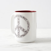 2 Couleurs Tasse de paix de plage (Devant gauche)