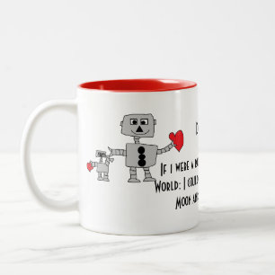 2 Couleurs Tasse de papa d'amour du robot I