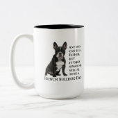 2 Couleurs Tasse de papa de Frenchie (Gauche)