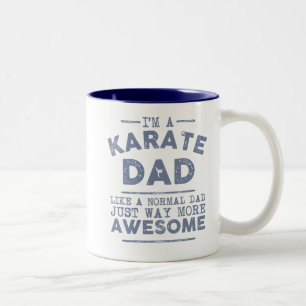 2 Couleurs Tasse de papa de karaté (bleue)