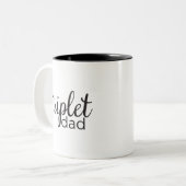 2 Couleurs Tasse de papa de triplet (Devant gauche)