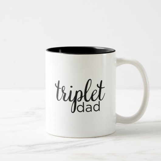 2 Couleurs Tasse de papa de triplet (Droit)