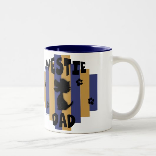 2 Couleurs Tasse de papa de Westie (Droit)