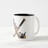 2 Couleurs Tasse de papa d'hockey (Devant droit)