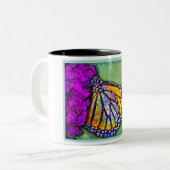 2 Couleurs Tasse de papillon de joie (Devant gauche)