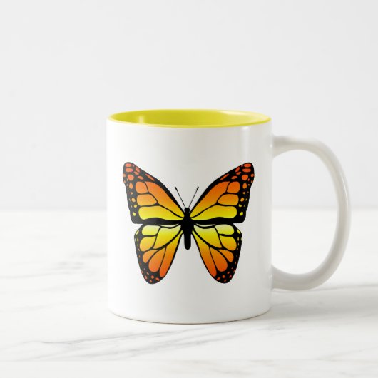2 Couleurs Tasse de papillon de monarque (Droit)