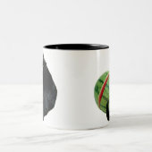 2 Couleurs Tasse de pastèque de chat noir (Centre)