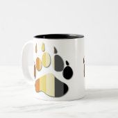 2 Couleurs Tasse de patte de drapeau d'ours (Devant gauche)