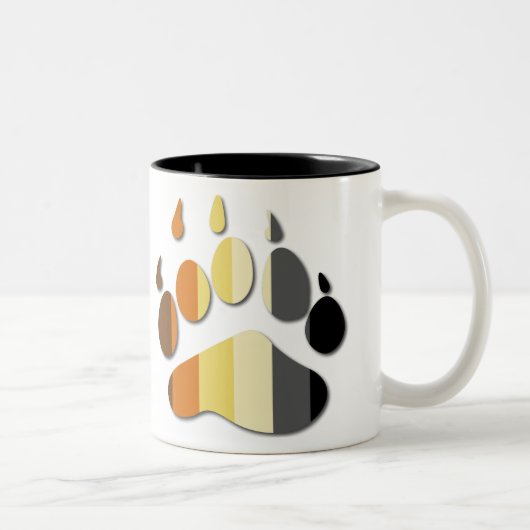2 Couleurs Tasse de patte de drapeau d'ours (Droit)