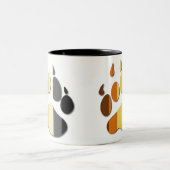 2 Couleurs Tasse de patte de drapeau d'ours (Centre)
