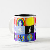 2 Couleurs tasse de peaceloveunity (Devant gauche)