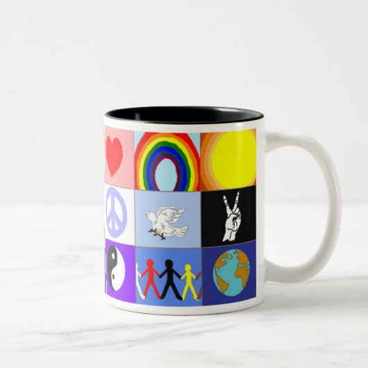 2 Couleurs tasse de peaceloveunity (Droit)