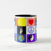 2 Couleurs tasse de peaceloveunity (Centre)