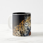 2 Couleurs Tasse de peinture de léopard d'Amur (Devant gauche)