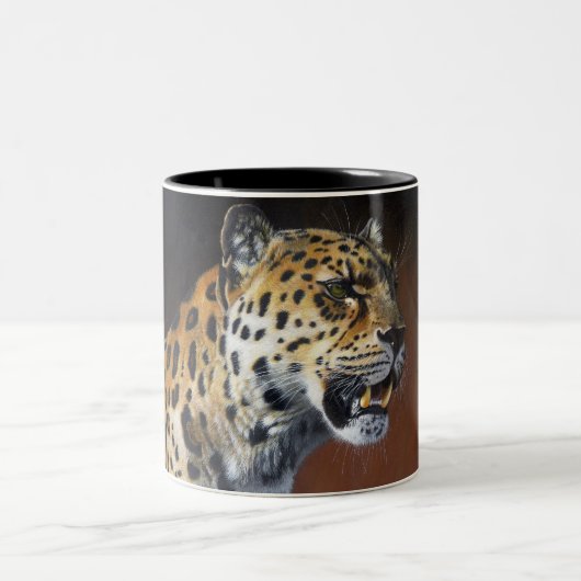 2 Couleurs Tasse de peinture de léopard d'Amur (Centre)
