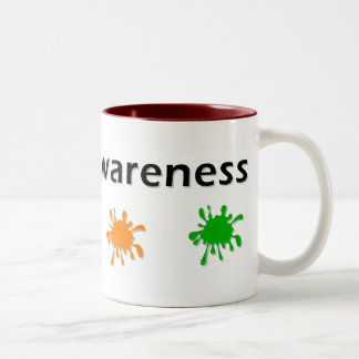 2 Couleurs Tasse de peinture de sensibilisation sur l'autisme