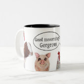 2 Couleurs Tasse de personnaliser d'animaux de ferme (Devant gauche)