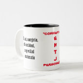 2 Couleurs Tasse de personnalité d'ENTJ (Devant gauche)