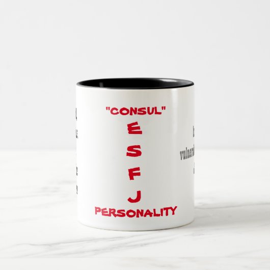 2 Couleurs Tasse de personnalité d'ESFJ (Centre)