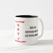 2 Couleurs Tasse de personnalité d'ESTJ (Devant droit)