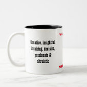 2 Couleurs Tasse de personnalité d'INFJ (Gauche)