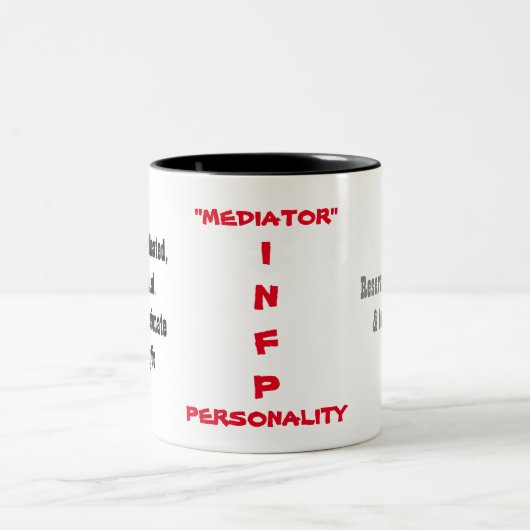 2 Couleurs Tasse de personnalité d'INFP (Centre)