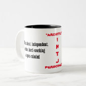 2 Couleurs Tasse de personnalité d'INTJ (Devant gauche)
