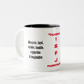 2 Couleurs Tasse de personnalité d'ISFJ (Devant gauche)