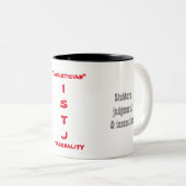 2 Couleurs Tasse de personnalité d'ISTJ (Devant droit)