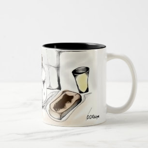 2 Couleurs Tasse de petit déjeuner