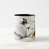 2 Couleurs Tasse de petit déjeuner (Centre)