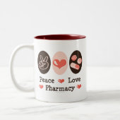 2 Couleurs Tasse de pharmacie d'amour de paix (Gauche)