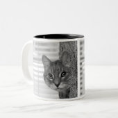 2 Couleurs Tasse de photo de chat (Devant gauche)