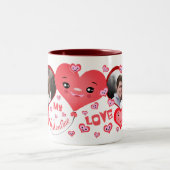 2 Couleurs Tasse de photo de la coutume deux de (Centre)