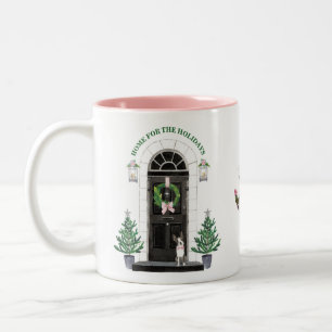 2 Couleurs Tasse de photo de Noël de vacances de chien de