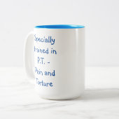 2 Couleurs Tasse de physiothérapeute (Devant gauche)