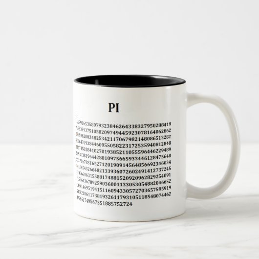 2 Couleurs Tasse de "pi" (Droit)