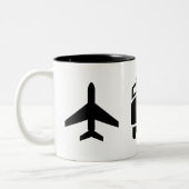 2 Couleurs Tasse de pictogramme de (Gauche)