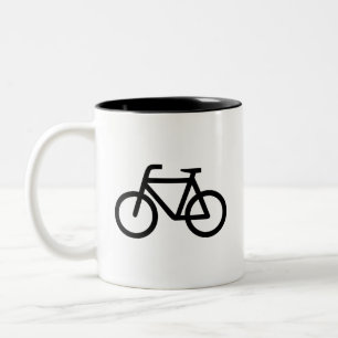 2 Couleurs Tasse de pictogramme de "bicyclette"