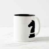 2 Couleurs Tasse de pictogramme de "chevalier" (Devant droit)