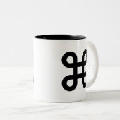 2 Couleurs Tasse de pictogramme de commande (Devant droit)