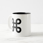 2 Couleurs Tasse de pictogramme de commande (Devant gauche)