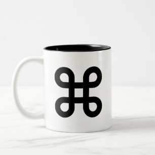 2 Couleurs Tasse de pictogramme de commande