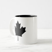 2 Couleurs Tasse de pictogramme "de feuille d'érable" (Devant gauche)