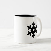 2 Couleurs Tasse de pictogramme de "flocon de neige" (Devant droit)