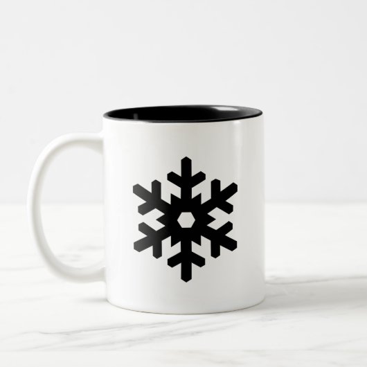 2 Couleurs Tasse de pictogramme de "flocon de neige" (Gauche)