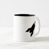 2 Couleurs Tasse de pictogramme de Rocket (Devant droit)