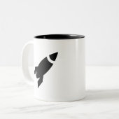 2 Couleurs Tasse de pictogramme de Rocket (Devant gauche)