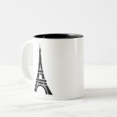 2 Couleurs Tasse de pictogramme de Tour Eiffel (Devant gauche)