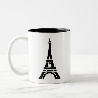 2 Couleurs Tasse de pictogramme de Tour Eiffel